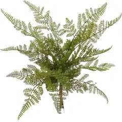 2-Pack 17" Faux Leather Leaf Bush &ndash; Lush Greenery for Decor