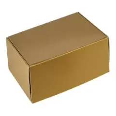 Pack/6: Gold Metallic Decorative Mailer - 12 x 9 x 3"