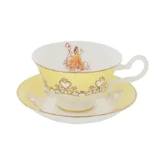 Disney English Ladies: Tiara Gold Belle Decorative Cup & Saucer