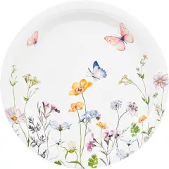 24Pcs Wildflower Paper Plates Watercolor Floral Disposable Party Dessert Plate 7" Rustic Botanical Butterflies Plates FOR SUMMER