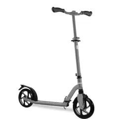 LaScoota Kick Scooter for Adults & Teens. Perfect for Youth Ages 8-14 and Men & Women. Lightweight Foldable Adult Scooter Large Sturdy Wheels Grey