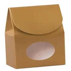 Pack/6: Gold Metallic Gourmet Candy Box - 3-1/2 x 1-3/4 x 6-1/2"