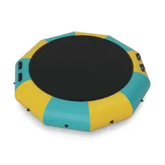 PVC Inflatable Water Trampoline with Large Bouncing Area Yellow