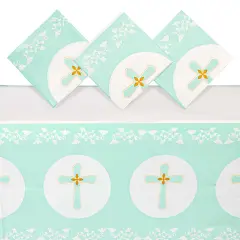 3 Pack Disposable Plastic Table Covers, Baptism Decorations, Easter Tablecloth (54 x 108 In) White