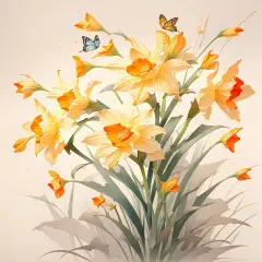 Paint by Numbers Kit for Adults Beginner, DIY Acrylic Painting Art on Canvas (16x20 Inch, No Frame, Flower and Butterflies)