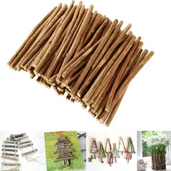 300Pcs Wood Log Sticks, 4 Inch Natural Twigs for Crafts, Wood Craft Sticks, Small Wood Sticks Crafting Twigs for DIY Crafts, Photo Props, Home Decorative (0.1-0.2 & 0.2-0.3 Inch in Diameter)