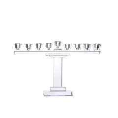 Crystal Menorah On Stand By Kinor Decor
