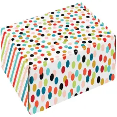 Pack/6: Dots & Stripes Decorative Mailer - 12 x 9 x 3"