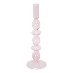 Glass Candle Holder Purple