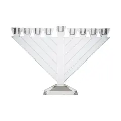Triangular Crystal Menorah By Kinor Decor