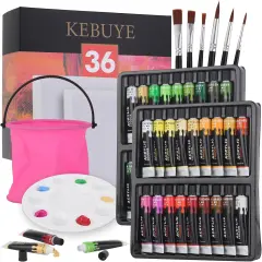 Acrylic Paint Set - Acrylic Paint 36 Colours 12ml Non-toxic Creamy Texture, Art Craft Paints for Adult Painting