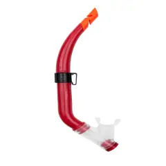 Swimline Junior Porpoise Composite Dry Top Silicone Snorkel with Purge Valve - 14" - Red