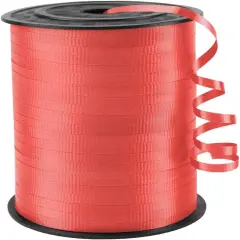 Red Crimped Curling Ribbon, 1/5" Wide x 500 Yards Christmas Curling Ribbons for Gift Wrapping, Party Decoration, Balloon String, Crafting, Balloon Ribbons for Florist Flower (1 Roll)