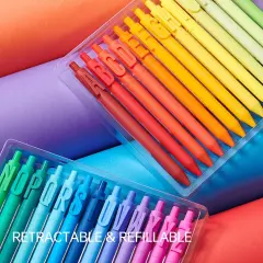 26 Pieces Gel Pens, Black Ink, 0.5 mm Fine Point Quick Dry Smooth Writing, Aesthetic Office Supplies (26 Pieces Set)