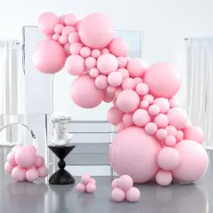 Baby Pink Balloons, 127 pcs Pink Balloons Different Sizes Pack of 36 Inch 18 Inch 12 Inch 10 Inch 5 Inch for Balloon Arch as Party Decorations, Birthday Decorations, Wedding Decorations