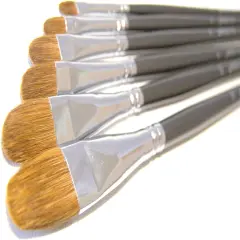 Set of 6 Acrylic, Watercolor, Mixed Media or Oil Paint Brushes