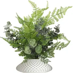 6PC 32" Leather Leaf Spray Faux