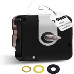 Clock Mechanism, 5/16 inches - 59/64 inches Shaft Length Quartz Wall Clock Motor Replacement, Clock Parts Battery Operated (No Clock Hands)