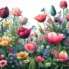 Flowers Paint by Numbers Kit for Adults - Paint by Number on Canvas Without Frame,DIY Oil Painting for Gift Home Wall Decor