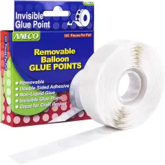 Clear Balloon Glue Points Removable Adhesive Dots Double Sided Glue Points Stickers Non Trace Adhesive Glue Tape for Craft Supplies Decoration, 500 Pieces Per Roll