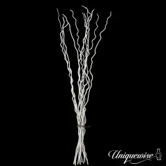Uniquewise 12pc 59" Natural Dried Mulberry Twigs Ideal Sticks for DIY Crafts Decorative Stems Floral Arrangements Floor Vase Fillers Wedding Centerpiece Event Decorations and Home D&eacute;cor Accent, White