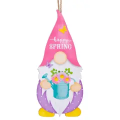 Easter 13" Happy Easter Gnome Sign Purple