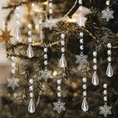38PCS Christmas Tree Snowflakes Crystal Ornaments - Style 1