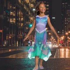 Kids Live Action Ariel Mermaid Costume Shimmery Princess Dress