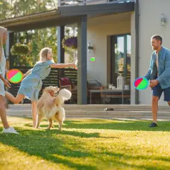 Valentine Gifts for Kids Toss and Catch Game Set, Paddles and Toss Ball Sports Game, Outdoor Toys for Kids, Beach Pool Yard Camping Toys, Suitable for Kids Gift Idea (Blue+Orange)