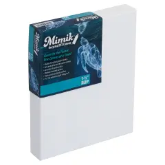 Mimik Recycled Stretched Canvas -Single Canvas - Made from Recycled PET Plastic Bottles - Durable Archival Weave - Triple Acrylic Primed Painting Canvases - 400gsm, 1-1/2 in Deep Pine Stretchers