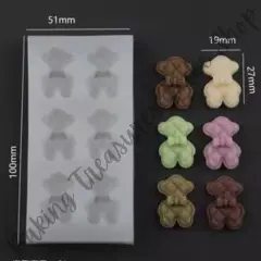 Quilted Bear Silicone Mold