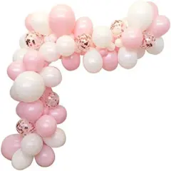 100pcs DIY Balloons Garland with Pink and White Balloons Confetti Balloons