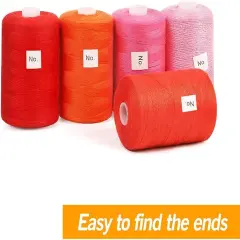 Sewing Thread Assortment Cotton Spools Thread Set for Hand & Machine Sewing, Quilting, Embroidery - 24 Colors 1000 Yards Each