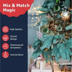 Prextex Christmas Tree Ornaments - Emerald