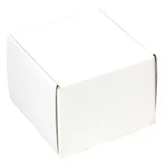 Pack/6: White Decorative Mailer - 9 x 9 x 4"