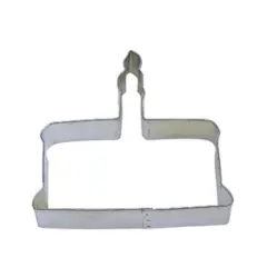 4&rdquo; Cake and Candle Metal Cookie Cutter