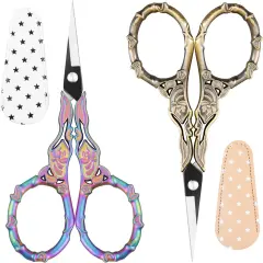 Small Craft Scissors with Cover, Comfortable Handles With Beautiful Butterfly Decos and Sharp Tips, Tools for Crochet, Embroidery,Sewing