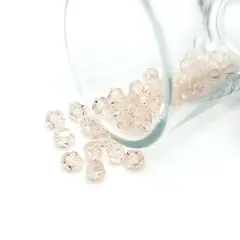 1 or 4 Strands 6x6mm Light Pink Bicone Beads, Imitation Crystal, Grade AA