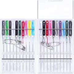 2 Boxes (20 Pcs) Pre Threaded Needle Kit Assorted Color (Simple Color)