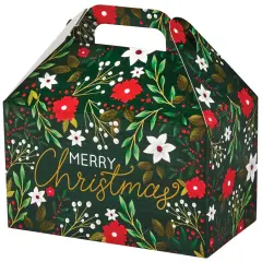 Pack/6: Botanical Christmas Gable Box - 8-1/2 x 5 x 5-1/2"