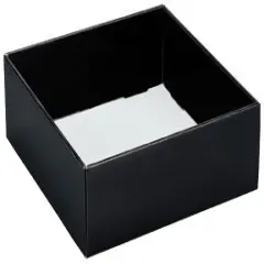 Pack/6: Black Decorative Trays - 10 x 10 x 3"
