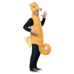 Seahorse Adult Costume Poly Foam Tunic Curled Tail and Headpiece