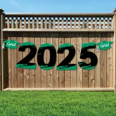 Big Dot of Happiness Green Grad - Best is Yet to Come - Large Green Graduation Party Decorations - 2025 - Outdoor Letter Banner