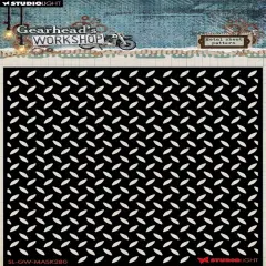 Studio Light Gearhead's Workshop 4.5"X5.83" Stencil-Nr. 280, Metal Sheet