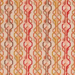 Coral - CoralPeach AbstractGeometric Upholstery Fabric 54 Inches"