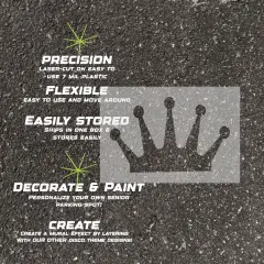 Crown Parking Space Stencil | High School Senior Parking Spot Stencil | Reusable Stencil | Stencil Ease |