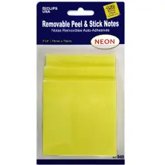 Sticky Notes Neon 3 Pack &ndash; 50 Sheets Each &ndash; 48 Sets