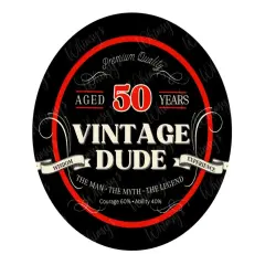 Vintage Dude Customizable AGE & COLOR and SIZE