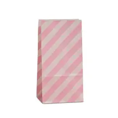 Diagonal Stripe Design SOS Bags 3 5/8'' x 2 1/4'' x 7''