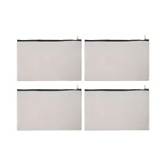 Craft Express 4 Pack Linen Sublimation Cosmetic Bags &ndash; 9"x6" with Zipper